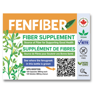 Fenfiber Fenugreek Supplement for Heartburn |  Fenfiber Front Label