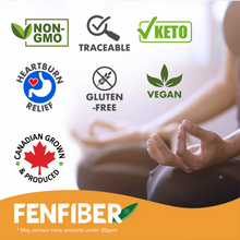 Fiber supplement benefits include non-GMO, traceable to the Canadian farm,  Keto, Gluten-Free, Vegan, Canadian grown and made. 
